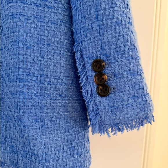 NWOT Ann Taylor Fringe Tweed Double Breasted Blazer - Picture 7 of 7